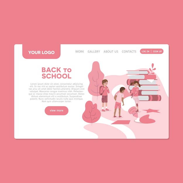 Landing page de la vuelta al cole