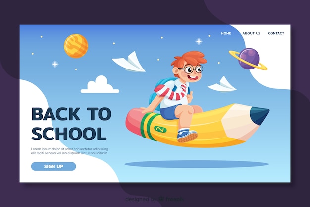 Landing page de la vuelta al cole