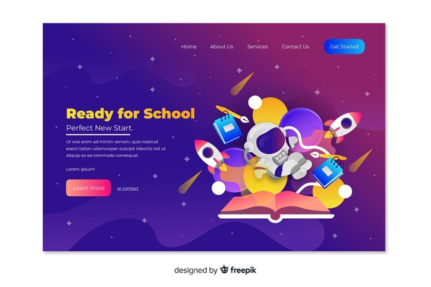 Landing page de la vuelta al cole