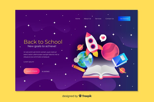 Landing page de la vuelta al cole