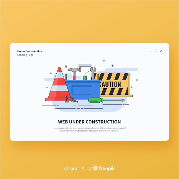 Landing page web en construcción