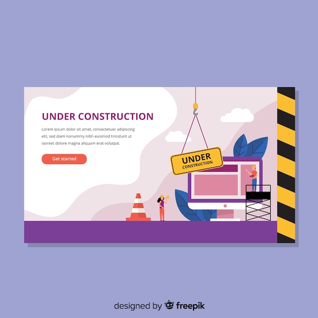 Landing page web en construcción