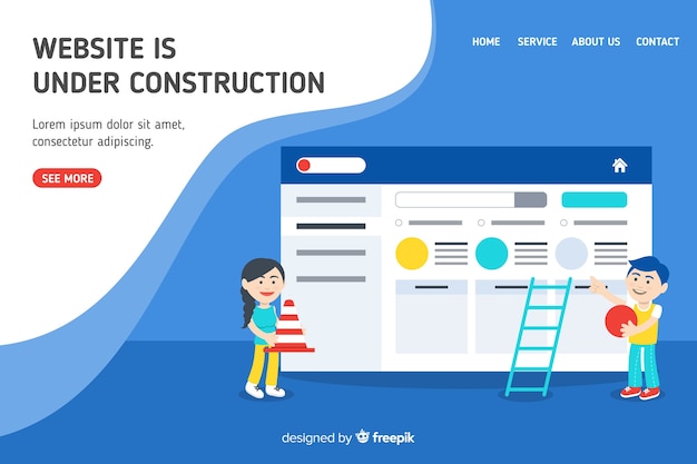 Landing page web en construcción