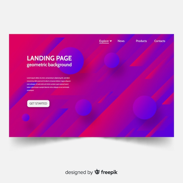 Vector gratuito landing page