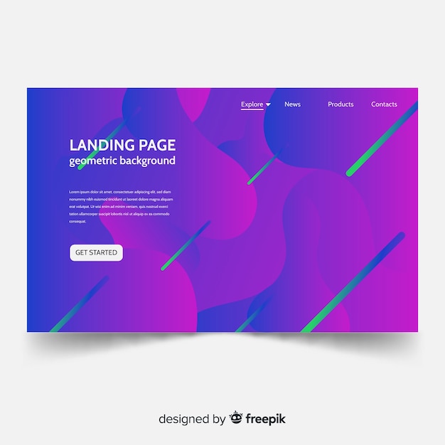 Vector gratuito landing page