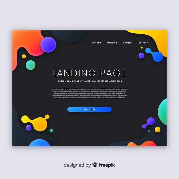 Vector gratuito landing page