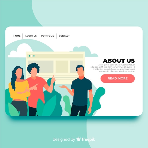 Vector gratuito landing page