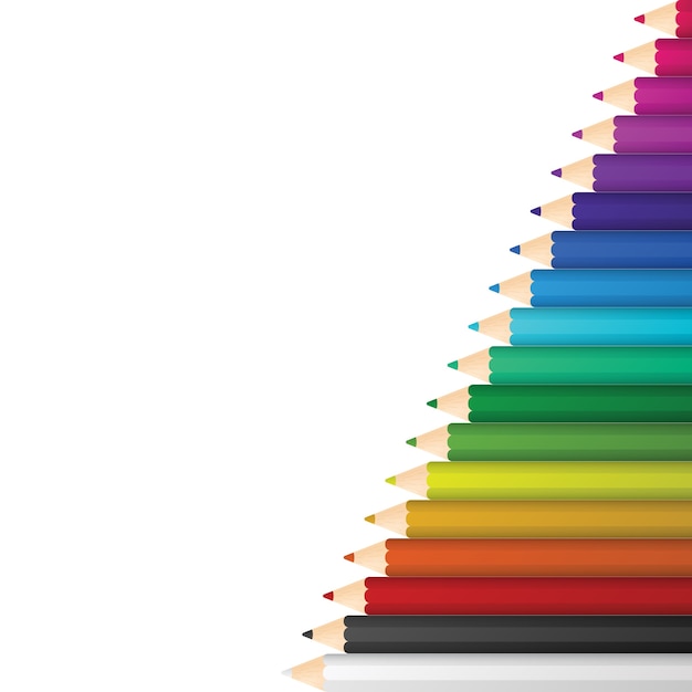 Lápices de colores de la ilustración