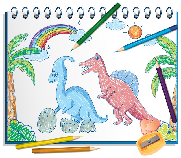 Lápiz de color dibujado a mano sobre papel