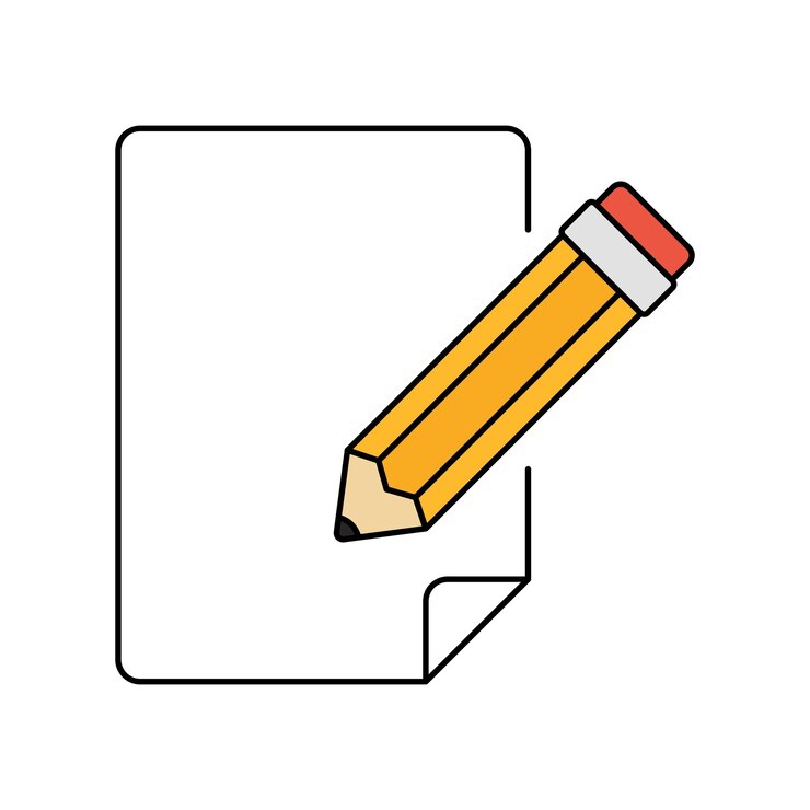 Vector gratuito lápiz con página
