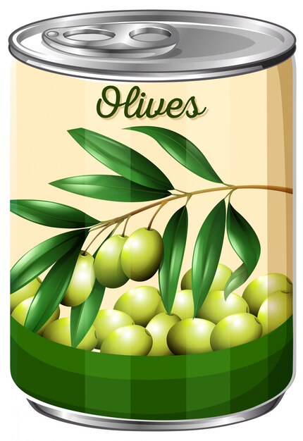 Una lata de aceituna
