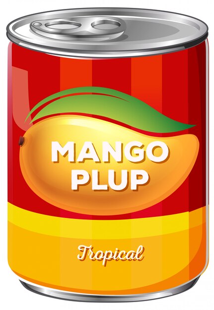 Lata de plup mango tropical