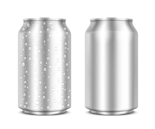 Latas de aluminio aisladas