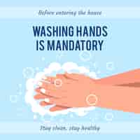 Vector gratuito lava tus manos