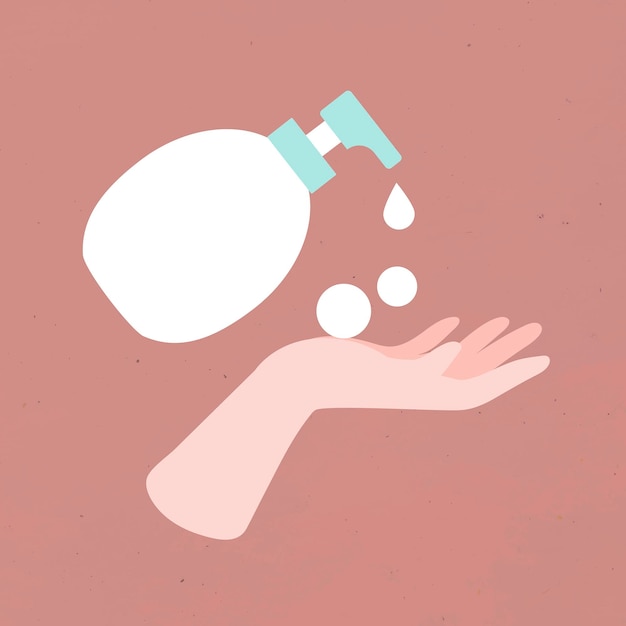 Vector gratuito lávese las manos con agua y jabón vectork