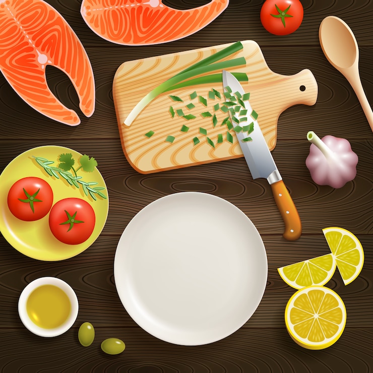 Vector gratuito lay lay cocina fondo oscuro