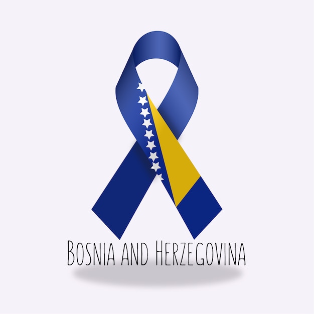 Lazo con diseño de la bandera de bosnia herzegovina