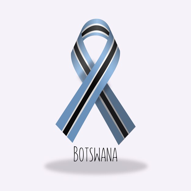 Lazo con diseño de la bandera de botsuana