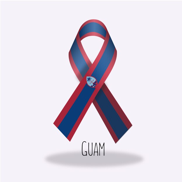 Lazo con diseño de la bandera de guam