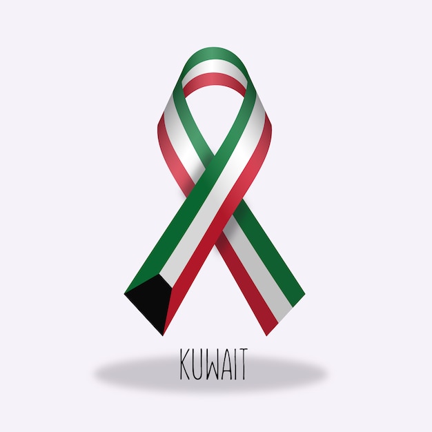 Lazo con diseño de bandera de kuwait