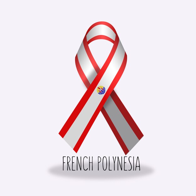 Lazo con diseño de la bandera de polineasia francesa 