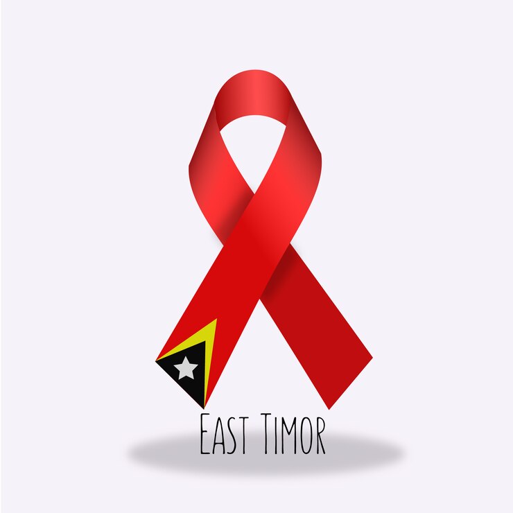 Vector gratuito lazo con diseño de la bandera de timor oriental
