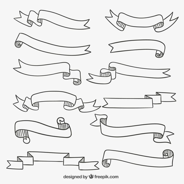 Lazos retro esbozados