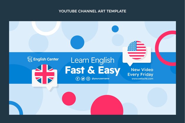 Lecciones planas de inglés arte del canal de youtube