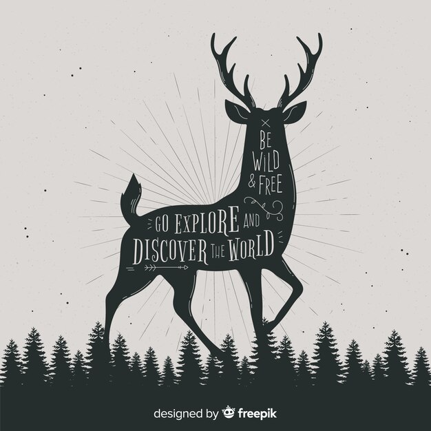 Lema con animal vintage