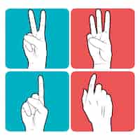 Vector gratuito lenguaje de señas