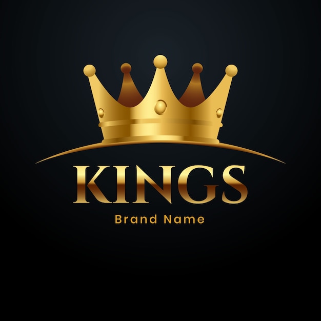 León gradiente con el logotipo de la corona