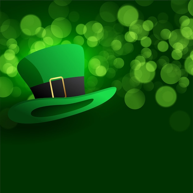 Leprechaun sombrero sobre fondo verde