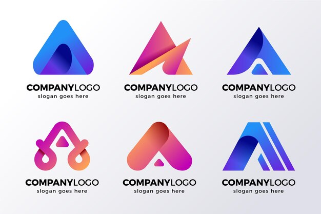 Letra alfabética de una colección de logotipos