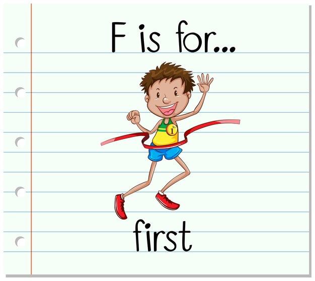 La letra F de la Flashcard es la primera