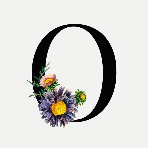 Letra floral O