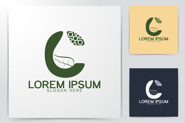 Letra inicial cy Ideas de logotipo de hoja. Diseño de logotipo de inspiración. Ilustración de vector de plantilla. Aislado sobre fondo blanco