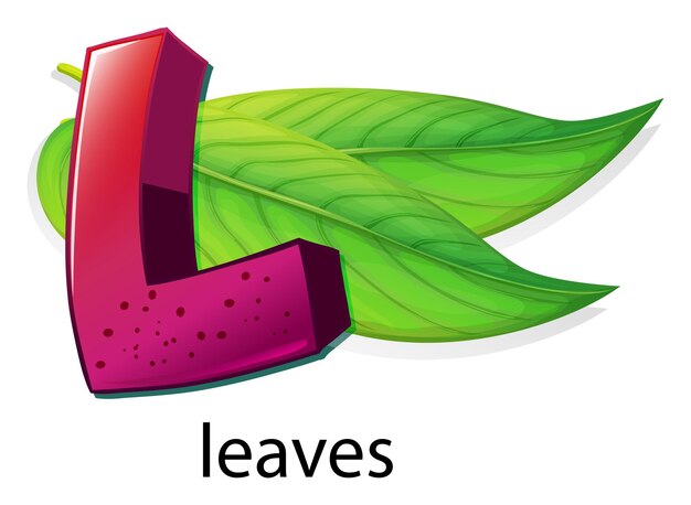 Una letra L para hojas