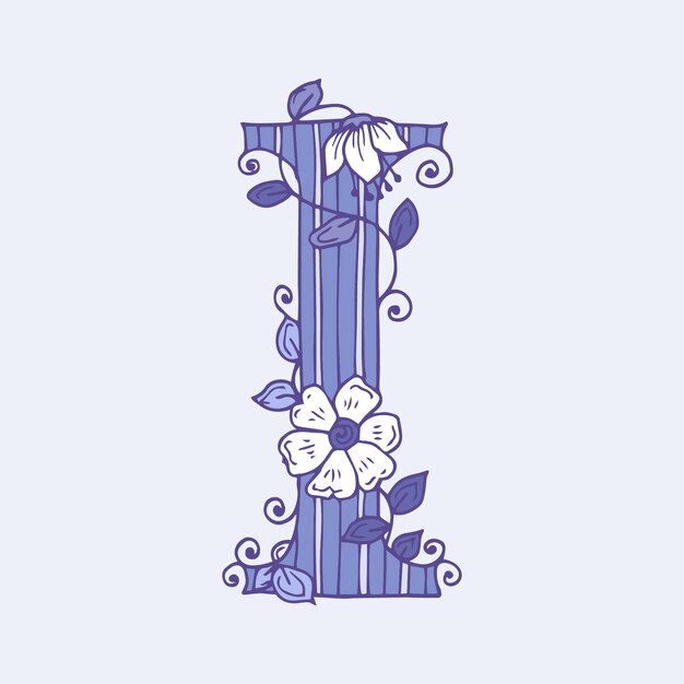 Letra de logotipo i dibujada a mano