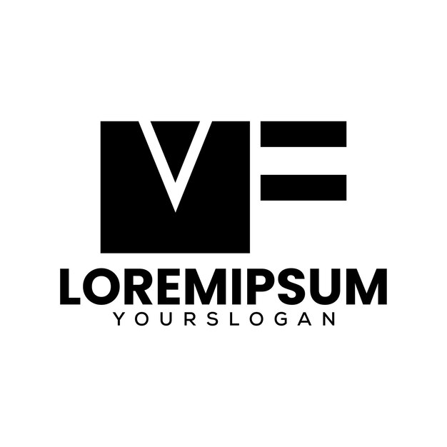 letra m f icono diseño de logotipo abstracto