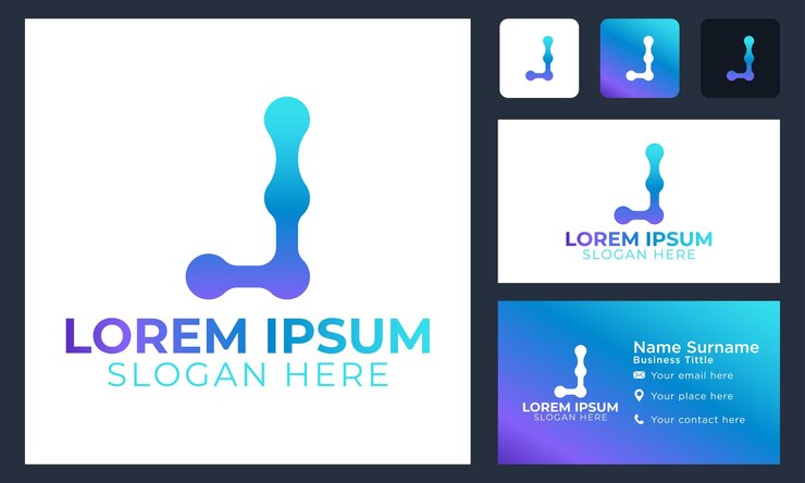 Letra de monograma inicial j Plantilla de diseño de logotipo de concepto de tecnología creativa