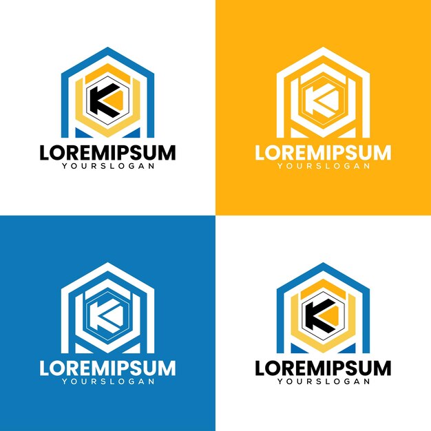 letra N U K diseño del logotipo del icono de construcción