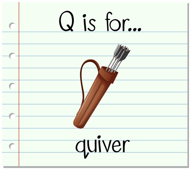 La letra Q de la Flashcard es para carcaj
