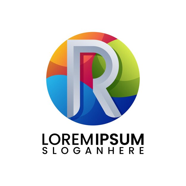 Letra R Circle Logo