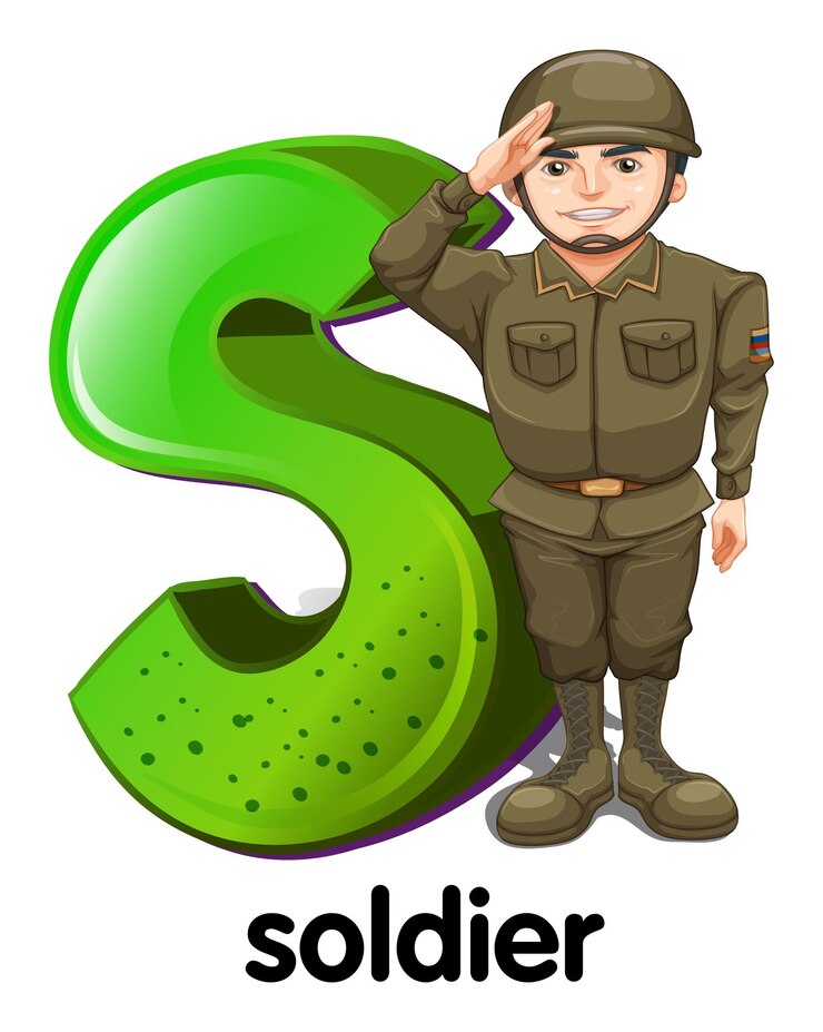 Vector gratuito una letra s para soldado