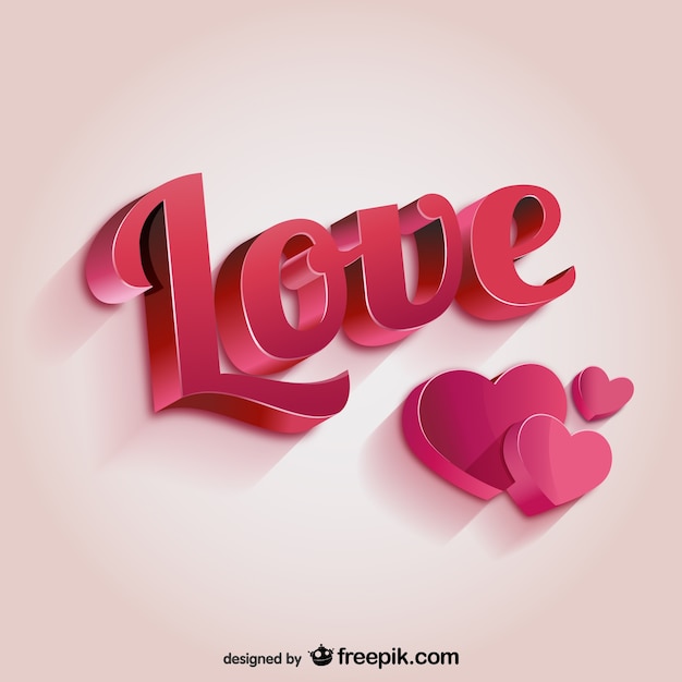 Letras de amor 3d