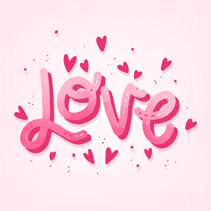 Vector gratuito letras de amor en estilo vintage