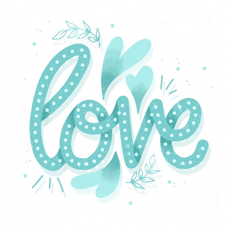 Vector gratuito letras de amor en estilo vintage