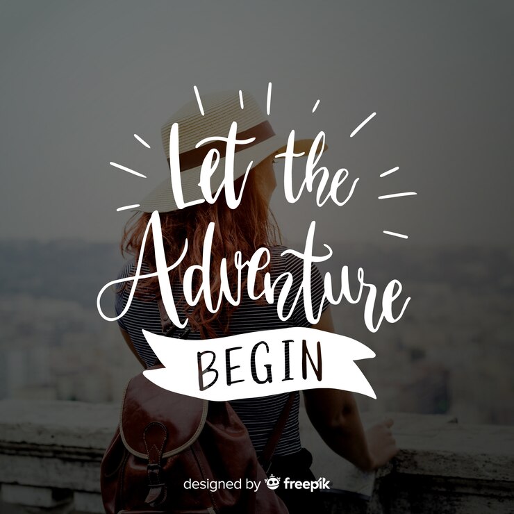 Vector gratuito letras de aventura con foto