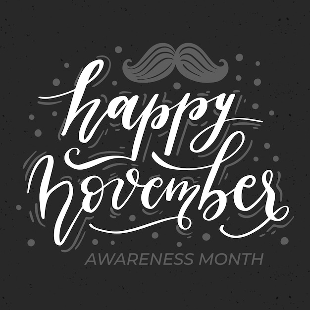 Letras de bigote feliz movember