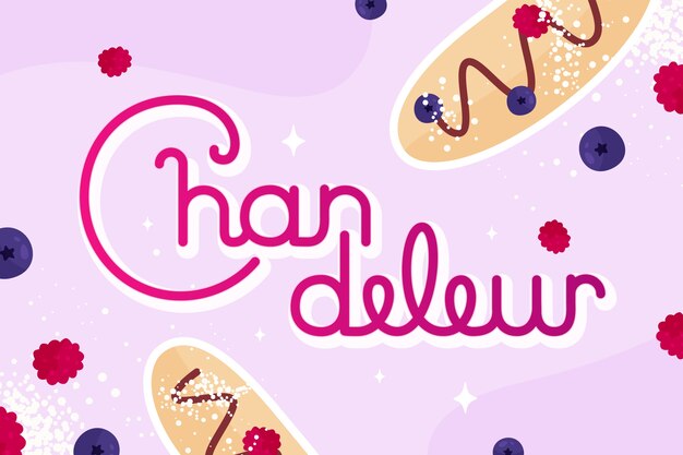 Letras de chandeleur planas
